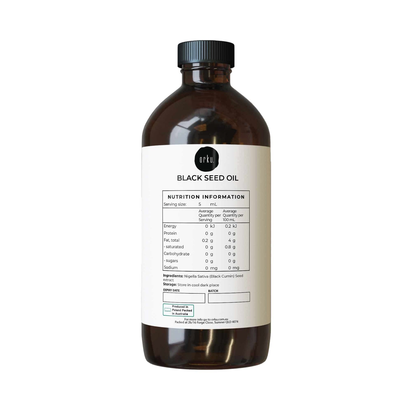 Pure Black Seed Oil 100% Nigella Sativa Cumin Seed Unfiltered Cold Pressed