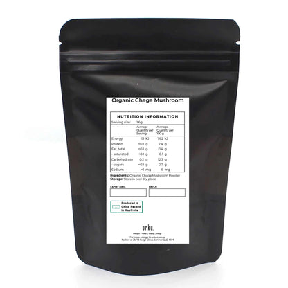 Organic Chaga Mushroom Powder - Supplement Inonotus Obliquus Health Food