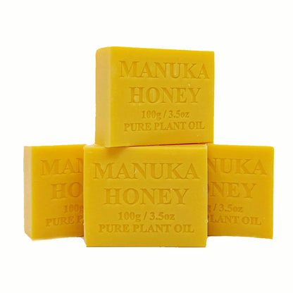 4x 100g Plant Oil Soap Manuka Honey Scent Pure Vegetable Base Bar Australian