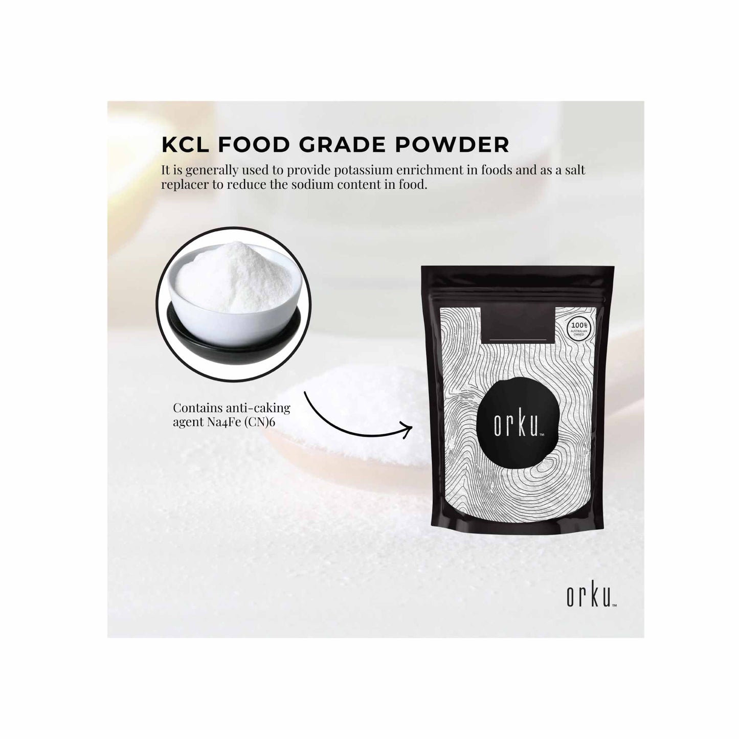 Bulk 10Kg Potassium Chloride Powder - Pure E508 Food Grade Salt Supplement