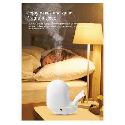 Essential Oil Aroma Diffuser USB - 180ml Whale Ultrasonic Childrens Night Light